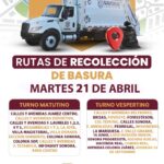 Anuncian rutas de recolección de basura para el casco urbano de Navojoa este martes