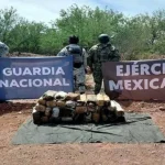 Guardia Nacional decomisa más de 100 kilos de marihuana ocultos en el desierto de Altar