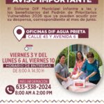 Anuncia DIF Municipal de Agua Prieta entrega de despensas para el Padrón de Prioritarios Vulnerables