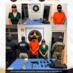 Asegura FGJES, con fuerzas estatales y federales, a dos personas, armas, droga y equipo táctico durante cateo en Ciudad Obregón