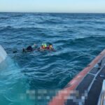 Operativo por aire y mar localiza a náufragos tras vuelco de su navío en el Alto Golfo