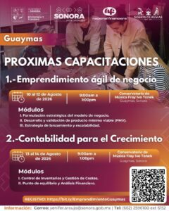 Ofrecerá Ayuntamiento de Guaymas cursos presenciales para emprendedores