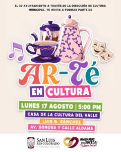 Invita Ayuntamiento de San Luis Río Colorado al taller gratuito de pintura «AR-TÉ en Cultura» en el valle
