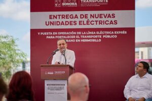 Gobernador Durazo moderniza transporte público de Hermosillo con nuevas unidades eléctricas