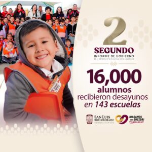 Beneficia alcalde Iván Sandoval a 16 mil alumnos con desayunos escolares